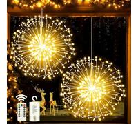 Joycome 2 Pack 198 LED Lumières Décoratives de Feux d'Artifice Batterie
