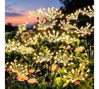 Joycome Lampe Solaire Exterieur 4 Pièces 160 LED Feux d'artifice Solaires | 8 Modes Éclairage Extérieur Luciole Solaire, Étanche Lumière Solaires pour Jardin Pelouse Terrasse Noël Décoration