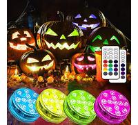 Joycome Lumiere Piscine Hors Sol 13 RGB LED Eclairage Piscine, Lumiere Spa avec Télécommande, IP68 Étanche Lampe Piscine pour Jardin, Baignoire Spa Vase Aquarium - 4 Pièces