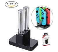 Joycon Chargeur, Stoga 4 en 1 Nintendo swtich JoyCon Chargeur avec Indication LED individuelle de Charge Nintendo Switch chargeur35
