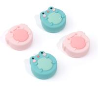Joycon-Daumengriffkappen Aus Silikon Mit Niedlichem Tiermotiv, Kompatibel Mit Nintendo Switch/Oled/Switch Lite, 4 Stück - Frosch Und Axolotl