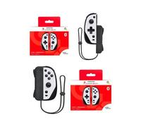 Joycons Manettes pour SWITCH Nintendo iiCon noires et Blanc + dragonnes V2