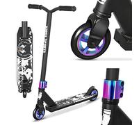 JOYCRUISE Trottinette freestyle - Trottinette pro Trick pour enfants et adolescents à partir de 6 ans, trottinette freestyle avec guidon rotatif à 360°, plateau en aluminium durable et roues lisses de