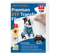 JOYCUT Lot de 100 films de transfert DTF - Format A3 (29 x 41 cm) - Finition mate double face - Film DTF pour sublimation et imprimante à jet d'encre DTF - Lot de 100 feuilles de papier de transfert