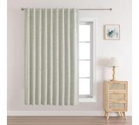 Joydeco 100% Rideau Occultant Beige Clair sur Mesure à Passants Cachées et à Passe Tringle - 1 Panneau