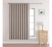 Joydeco 100% Rideau Occultant Lin sur Mesure à Passants Cachées et à Passe Tringle - 1 Panneau