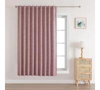 Joydeco 100% Rideau Occultant Rose sur Mesure à Passants Cachées et à Passe Tringle - 1 Panneau