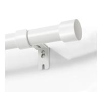 Joydeco DEY2A Lot de tringles à rideaux réglables blanches 76 à 365 cm avec embout en aluminium pour salle de douche, chambre à coucher, salon