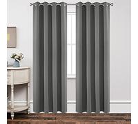 Joydeco Ensemble de 2 Rideaux Longs occultants à Isolation Thermique avec œillets pour fenêtre de Salon, Chambre à Coucher, 213 cm de Long