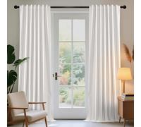 Joydeco Lot de 2 Rideaux occultants pour Chambre à Coucher de 243,8 cm de Long, avec Languette arrière/Passe-Tringle pour Salon, Rideaux occultants texturés à Isolation Thermique, 132,1 cm de Large x