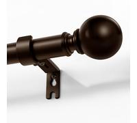 Joydeco Lot de tringles à rideaux réglables couleur bronze 76 cm à 236 cm avec embout en aluminium pour salle de douche, chambre à coucher, salon