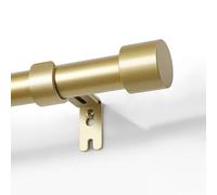 Joydeco Lot de tringles à rideaux réglables dorées de 81 à 198 cm avec embout en aluminium pour salle de douche, chambre à coucher, salon (doré, 81 à 198 cm)