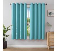 Joydeco Rideau Occultant 2 Pièces, Rideau Thermique Isolant Anti Chaleur Tenture Opaque à Oeillets Isolation Lumiere Anti UV Decoration Chambre Maison Salon Intérieurs