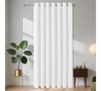 Joydeco Rideau Occultant à Oeillets L135 x H225 cm 1 Panneau pour Isolation Lumiere Thermique Anti-Froid Anti Chaleur, Rideau Intérieur Blanc Ivoire pour Dressing Fenêtre Porte Placard