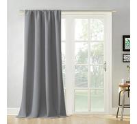 Joydeco Rideau Velours Gris 330g/m² avec Revêtement 100% Anti-Lumineux Format Personnalisé 1 Panneau
