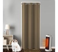 Joydeco Rideaux Occultants Opaques 1 Pièce Taupe Marron,Rideau Porte d'Entrée Thermique,Isolant Thermique pour Chambre,Cuisine,Salon,Dressing