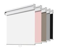 Joydeco Stores enrouleurs occultants/assombrissants, sans Cordon, pour fenêtres et Portes, avec système à Ressort, Protection UV pour la Maison et Le Bureau, 71,1 x 190,5 cm (l x H), Blanc