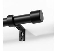 Joydeco Tringle à rideaux réglable noire Set 81cm-198cm Tringle à rideaux décorative avec embout en aluminium pour salle de bain chambre salon DEY2A