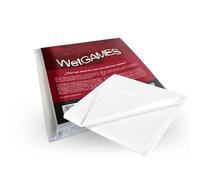 JOYDIVISION SexMAX WetGAMES Drap blanc I Drap de lit 180 x 220 cm I Drap PVC pour jeux de partenaires & massages I Protection contre l'humidité pour le lit I Lavable à 30°C I Imperméable