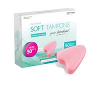 JOYDIVISION Soft Tampons mini I 50 pcs I pour le sport, la natation & le spa I Éponges menstruelles ultra douces I Insertion & retrait faciles I Mini tampon doux sans fil