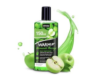 JOYDIVISION WARMup Huile de massage Pomme 150 ml I Liquide de massage avec effet chauffant I au parfum et au goût de pomme I pour couples