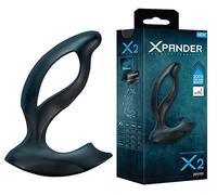 JOYDIVISION XPANDER X2, M, Noir, Équilibre parfait pour la stimulation de la prostate, de l'anus et du périnée - Utilisation sans les mains, en Silikomed médical