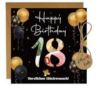 JOYEASE Cadeau 18e anniversaire garçon fille, cadeau d'argent amusant 18e anniversaire garçon, idées carte d'anniversaire 18 ans avec enveloppes