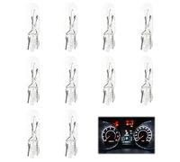 JoyEcho 10PCS 12V T5 1.2W LED Incandescent,ampoule tableau de bord Tableau Bord Light Blanc pour Voiture Indicateur Compteur Intérieur Auto pour Voiture Moto Camion Économie d'Énergie