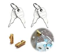 JoyEcho 2 Pièces Cadenas Remorque avec 4 Clés, Verrouillage à Fiche Antivol Remorque Compatible avec Remorque pour Earth, Daxara, Maypole