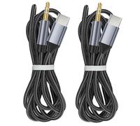 JoyEcho 2PCS Câble USB C vers 3.5mm Jack, 1.5M Câble Type C 3.5mm Mâle Adaptateur Jack Stéréo Voiture Compatible avec iPhone 16 15 Série Samsung Galaxy S23/S22/S21 Huawei P40/P30 etc