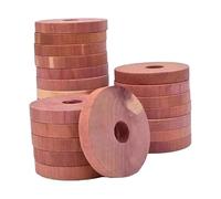 JoyEcho Anti Mites Vetements, 24 pièces Anneaux Anti Mites Bois de Cèdre, Protection 100% Naturelle sans Produit Chimique pour Penderie, Parfum pour Cintres, Armoires