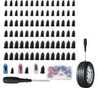JoyEcho Kit de Réparation de Pneu, Clous Pneus Voiture de Pneu sous Vide Comprend Un Tournevis Kit Reparation Pneu Voiture pour Auto Moto Camion Tracteur