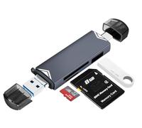 JoyEcho Lecteur Carte SD 3 en 1, Adaptateur Carte SD USB (A/C/Micro) à Trois Ports, Adapté Aux Téléphones Portables, Ordinateurs, Disques U, Cartes SD, Cartes TF
