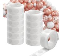 JoyEcho Lot de 1200 Pastilles de Colle Double Face pour Ballons - Adhésif Transparent sans Trace pour Arche à Ballons et Décoration Murale - Colle Forte pour Fêtes et Anniversaires