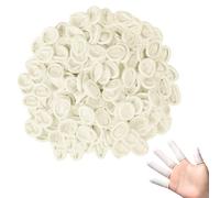 JoyEcho Lot de 200 Doigtiers en Latex, Protège-Doigt Universel, Doigtier Silicone pour Doigt, Protection Hygiénique pour Doigts Blessé, Usage Médical, Cosmétique, Laboratoire et Nettoyage