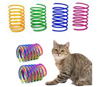 JoyEcho Lot de 24/32 Ressorts à Chat Jouets Interactifs, Jouet à Ressort pour Chat avec 4 Couleurs, Jouet pour Chats Actifs pour Propriétaires de Chats (24)
