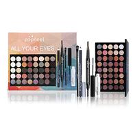 Joyeee 40 Couleurs Palette de fards à paupières Professionnel, Ensemble-cadeau de Maquillage de Yeux avec Mascara crayon à sourcils eyeliner pinceau fard à paupières, Set de Voyage pour Femme et Fille