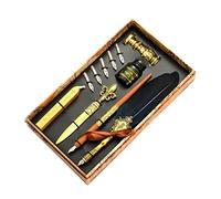 Joyeee Coffret Stylo Plume Calligraphie avec Pointes de Stylo 17 pcs, Ouvre Lettre, Bouteille d'Encre et Base de Plume, Boite Cadeau pour Cadeau d'Anniversaire pour Elle