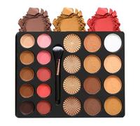 Joyeee Complete Full Face Palette, 22 colors Baked Foundations, Pink Blush, Warm Golds Highlighter, Brown Bronzer, Red Eyeshadows, Sculpt &Highlighting, Define Cheekbones, Large