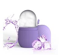 Joyeee Ice Roller, massage de la glace pour les yeux réutilisable, beauté du visage, soins de la peau compresse de glace rétrécit les pores réduit les poches améliore l'élasticité de la peau. (Violet)