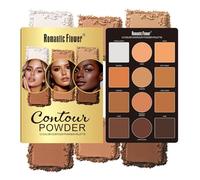 Joyeee Kit de Maquillage Contouring pour débutants, Palette de Contouring Professionnelle 9 Couleurs avec Pinceau de Maquillage, Cosmétiques Longue Tenue Imperméables Idée Cadeau pour Peau Foncée