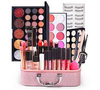 Joyeee Kit de maquillage Professionnel, Ensemble-cadeau de Maquillage avec Fard à Paupières Brillant à Lèvres Correcteur Rougir Faux cils, pour le Visage Yeux et Lèvre, Beauté Set pour Femme et Fille