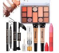 Joyeee Kit de maquillage Professionnel, Ensemble de Makeup avec Makeup Palette Correcteur Lipstick Mascara Eyeliner Gel Pailleté, pour le Visage Yeux et Lèvre, Portable Beauté Set pour Femme et Fille