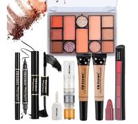Joyeee Kit de maquillage Professionnel, Ensemble de Makeup avec Makeup Palette Correcteur Lipstick Mascara Eyeliner Gel Pailleté, pour le Visage Yeux et Lèvre, Portable Beauté Set pour Femme et Fille