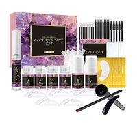 Joyeee Kit Rehaussement de Cils et Sourcils avec Teinture, 2 In1 Lash Lift et Brow Lift Kit, Kit de Rehaussement des Sourcils, Permanente Cils Adapter aux Browlift, Kit Idéal pour les Salons