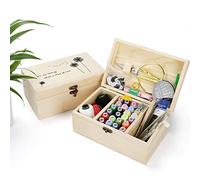 Joyeee Kits de Couture en Bois - Vintage Panier à Coudre Premium avec Variété Accessoires de Couture, Complet Kit de Réparation de Couture pour Ménage Voyage et Utilisation d'urgence#2