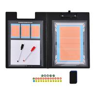 Joyeee Magnetic Volleyball Board for Coaches, Include Magnets, Black Red Magnetic Dry Erase Pen, Eraser, Waterproof Portable Foldable Volleyball Folder Coach Essentials