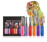 Joyeee Mascaras pour cheveux pour filles Kit de maquillage pour cheveux, 6 couleurs Mascara temporaire pour cheveux lavables Cadeaux pour enfants de 8 9 10 11 12 13 ans Filles Garçons