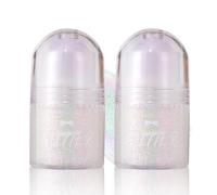 Joyeee Paillettes Visage Maquillage, 2PCS Roll-on Strass et Paillette Shimmer Body Glitter Gel pour Visage Corps Cheveux Yeux Festival Makeup, pour Musical Party Masquerade Cadeau pour Fille Femme