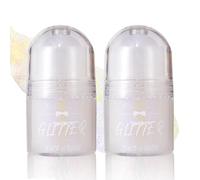 Joyeee Paillettes Visage Maquillage, 2PCS Roll-on Strass et Paillette Shimmer Body Glitter Gel pour Visage Corps Cheveux Yeux Festival Makeup, pour Musical Party Masquerade Cadeau pour Fille Femme